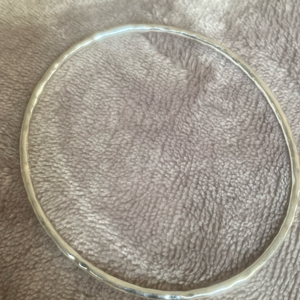 IPPOLITA 925 hammered sterling silver bangle